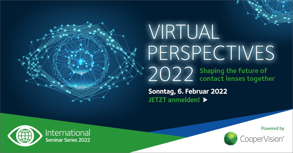 Powered by CooperVision: „Virtual Perspectives“ kommt zurück! Mit bedeutender Rednerliste.