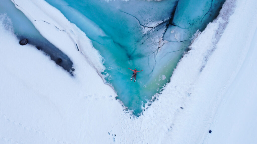 Eisbaden: eine besondere Abkühlung am Kaunertaler Gletscher