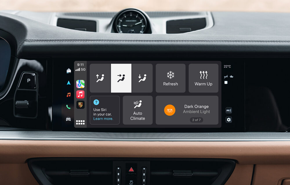 My Porsche App bietet neue Funktionalitäten in Apple CarPlay®